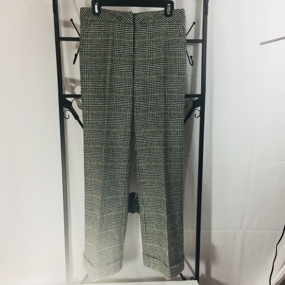 Trina Turk / Plaid / Size 8 / Wool Blend, Wide Leg